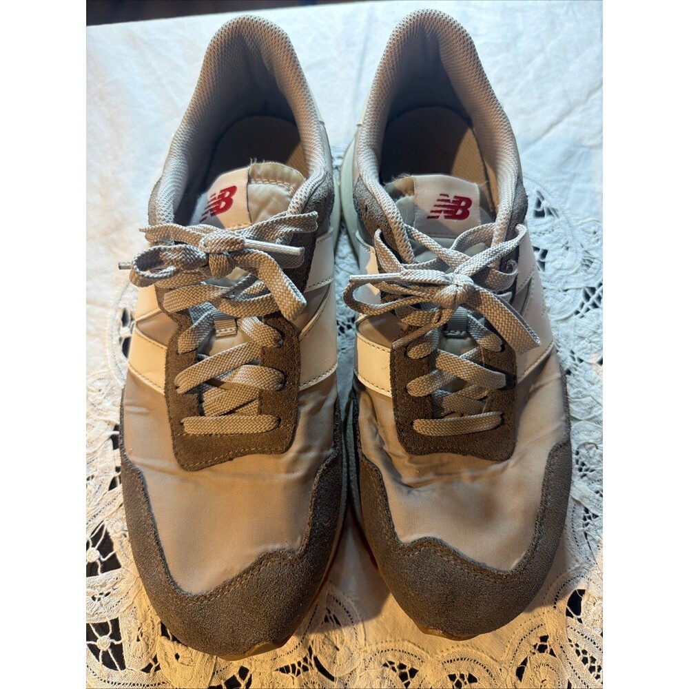 New Balance 237 MS237GE Gray White Lace-Up Sneaker Shoes Size M10